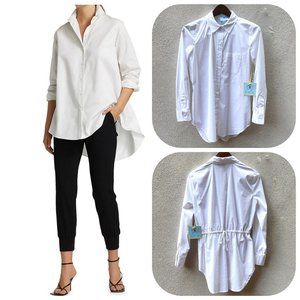 NWT CeCe White Stretch Cotton Button white shirt
